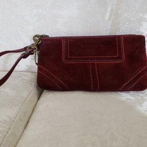 Coach Burgundy wristlet